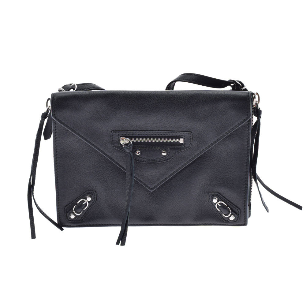 BALENCIAGA Paper Triple XS Black Calfskin Shoulder Bag